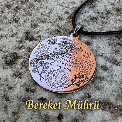Hıfz Mührü Bakır Kolye – İhlâs, Felak ve Nâs Sûreli